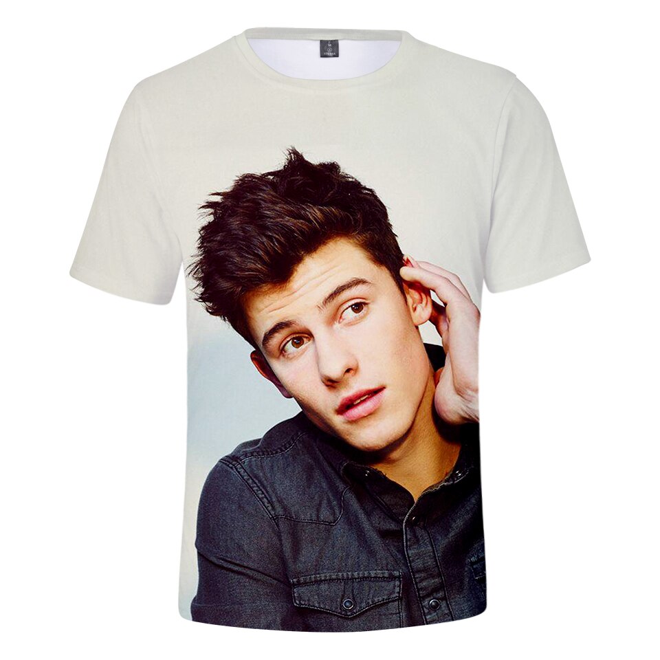 Shawn Mendes 3D T Shirt 2019 Summer Short Sleeve Tshirt T shirt Streetwear Hip Hop Men 1 - Shawn Mendes Shop